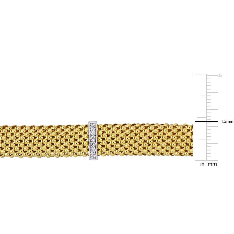 Cubic Zirconia Beaded Design Necklace in Gold Plated image number null